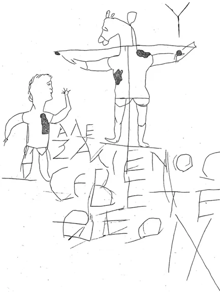 El grafito de Alejámenos, en la casa de los pajes del Palatino
