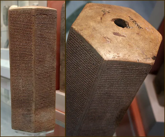 Prisma de Senaquerib: «a Ezequías lo encerré como a un pájaro en su jaula»