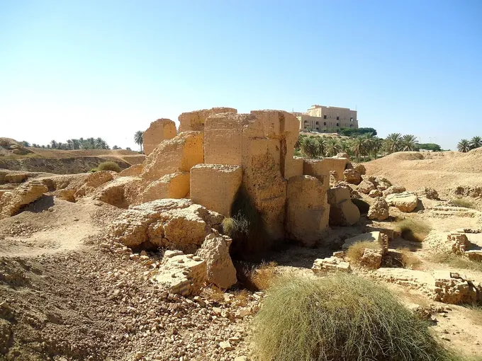 Ruinas del palacio septentrional de Nabucodonosor en Babilonia