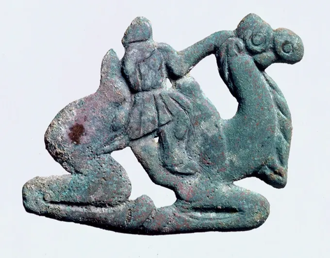 Camello bactriano de bronce, siglos III-II a. C., Museo Metropolitano de Nueva York