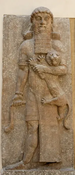 Relieve de Sargón II de Asiria con un dignatario, del palacio de Dur-Sharrukín