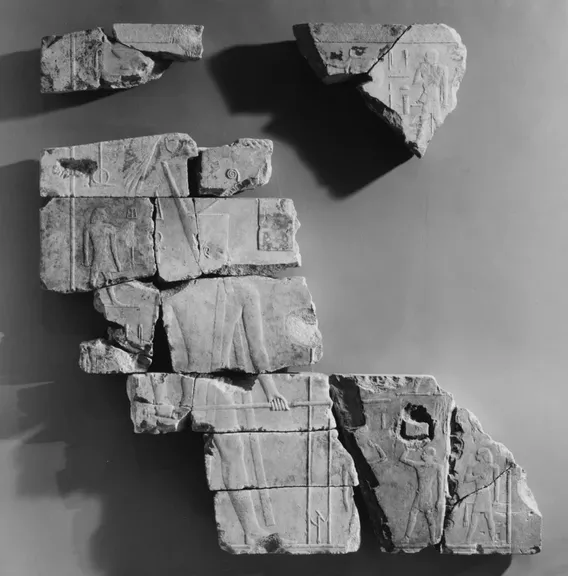 Columnas del palacio de Hofrá, el faraón Apries, en Menfis