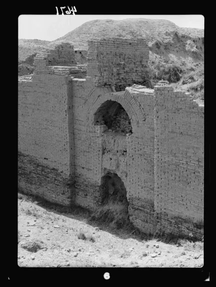 Ruinas del palacio real de Babilonia, fotografiadas en 1932