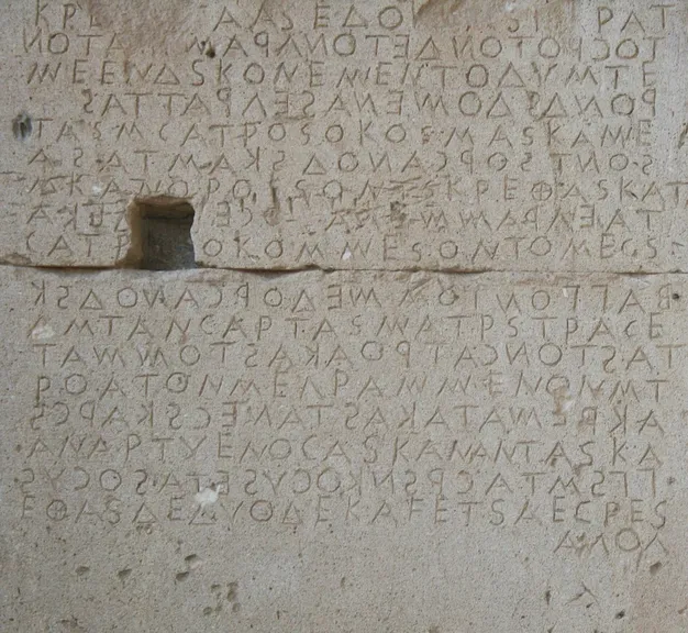 El código de Gortina, en Creta