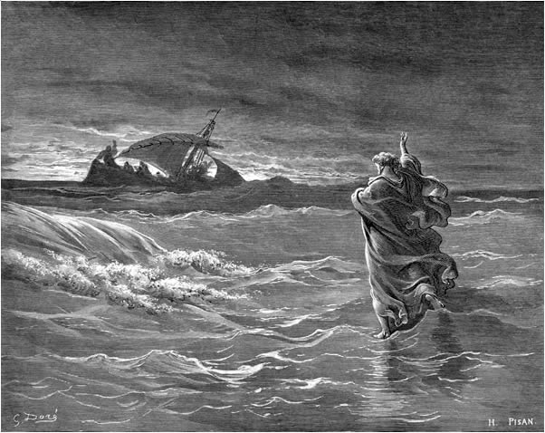 Jesús camina sobre las aguas