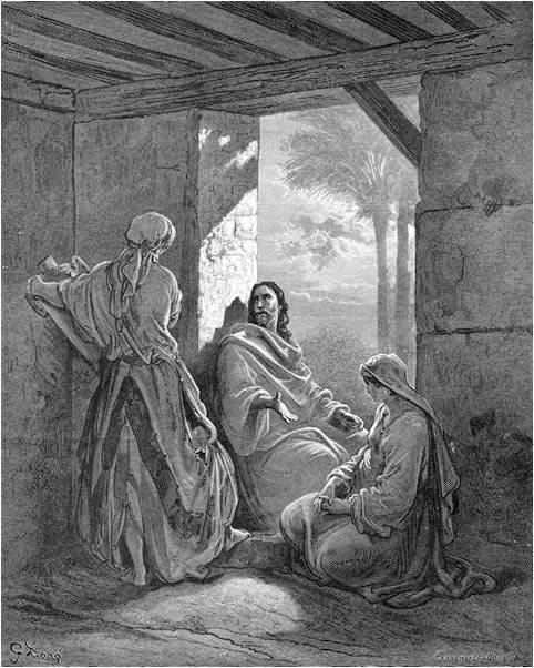 Jesús en casa de Marta y María