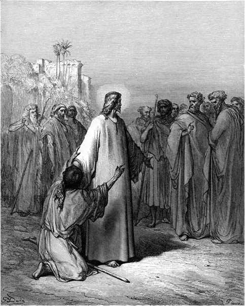 Jesús sana al endemoniado