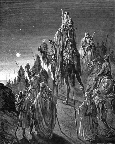 Los Magos guiados por la estrella