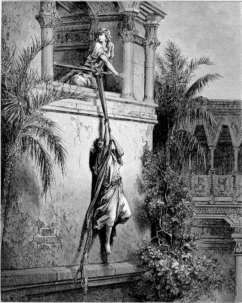 La huida de David por la ventana