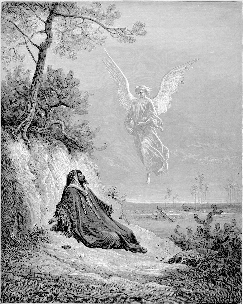 Elías alimentado por un ángel