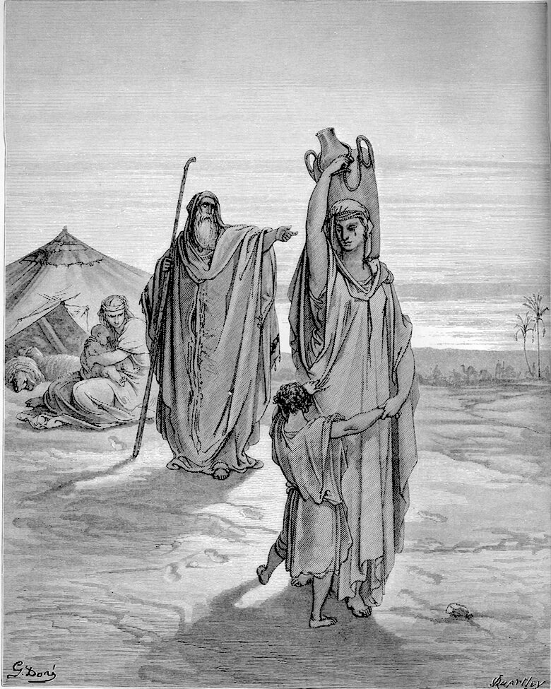 La expulsión de Agar e Ismael