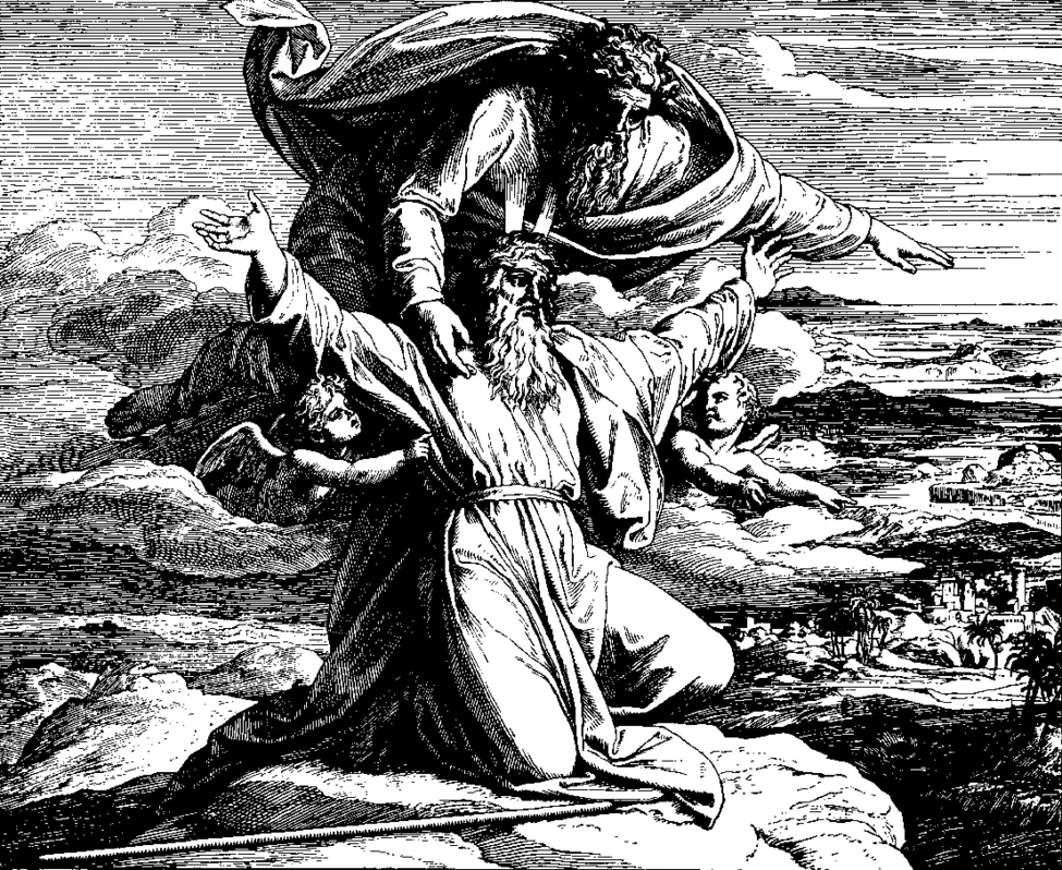 Moisés contempla la tierra de Canaán antes de morir