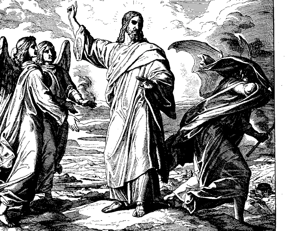 Los ángeles sirven a Jesús tras la tentación